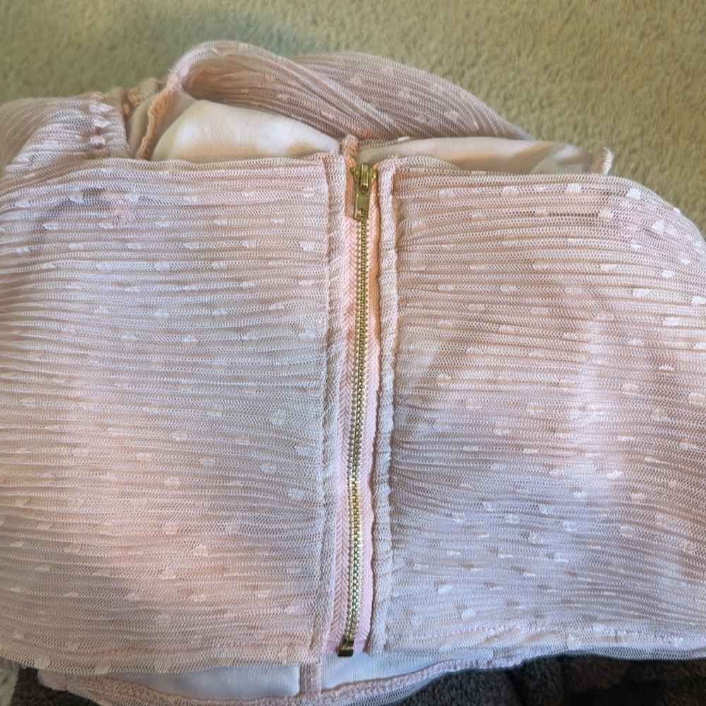 Women’s cropped‎ blouse - pink - Picture 4 of 4